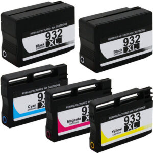 High-Yield Ink Cartridge 5-Pack 932XL & 933XL – 2 Black, 1 Cyan, 1 Magenta, 1 Yellow Combo