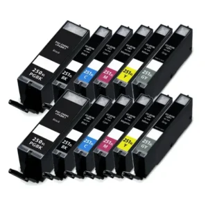 High-Yield Ink Cartridge 12-Pack – Complete Black & Color Set for Vibrant, Long-Lasting Printing